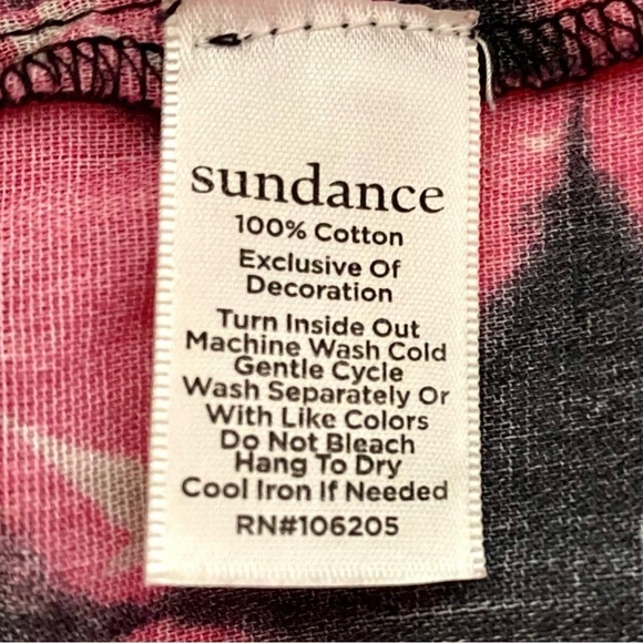 Sundance Hyacinth Cotton Oversized Top Sz Small Batik Boho Peasant Tassel Tie - Picture 12 of 14